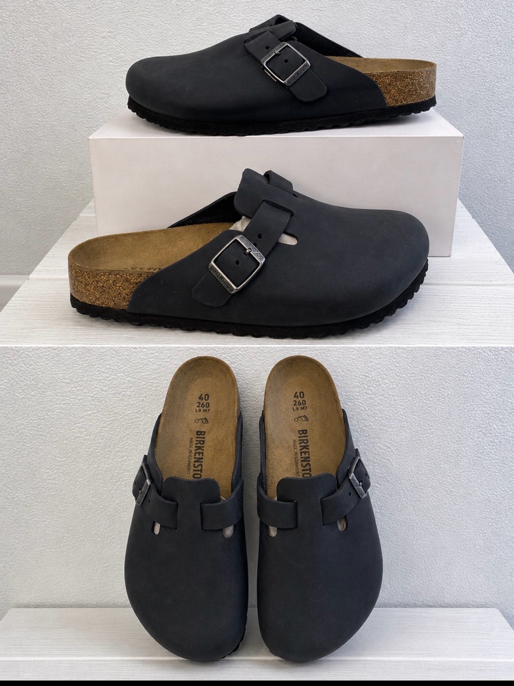 Birkenstock Boston Black Clogs | Size 40 (US 9-9.5) | Classic Slip-On
